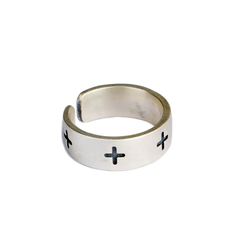 Retro S925 Sterling Silver Cross Ring