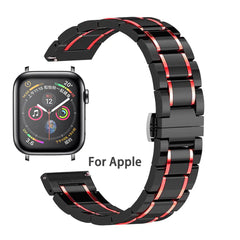 Ceramic Butterfly Buckle Watch Band for Apple Watch