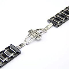 Ceramic Butterfly Buckle Watch Band for Apple Watch