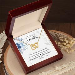 To My Sister - Interlocking Hearts Necklace