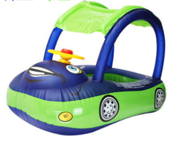 Inflatable Kids Swim Float with Car Canopy